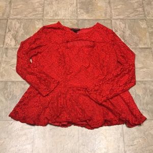 Ashley Stewart lace peplum top 22/24. NWT.